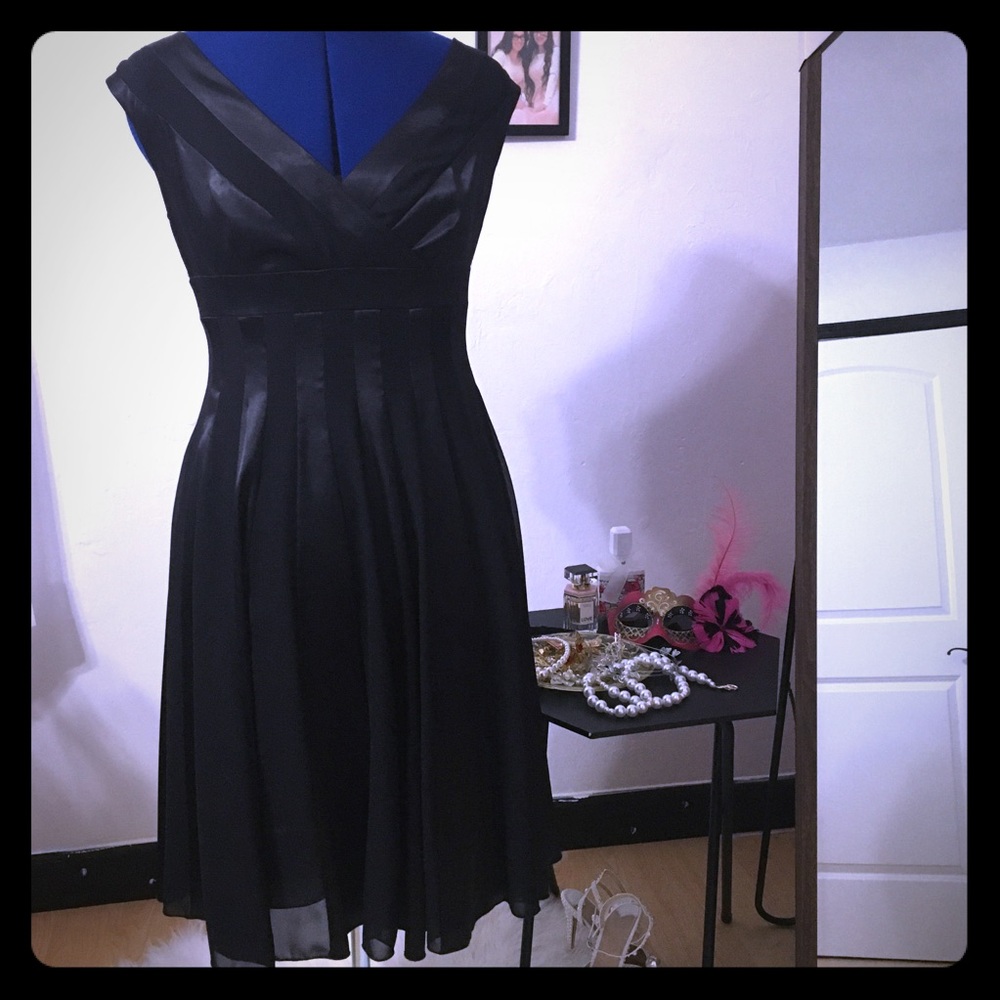 Black evening or cocktail dress